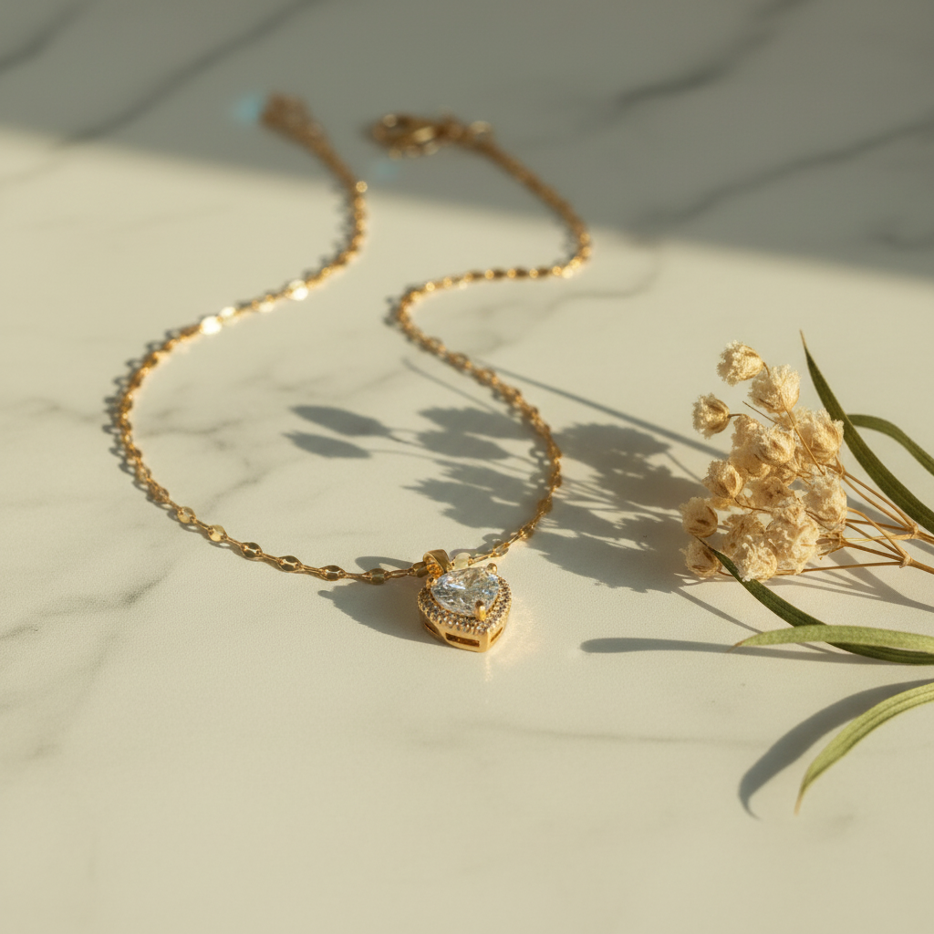Heart Pendant Necklace - Styled
