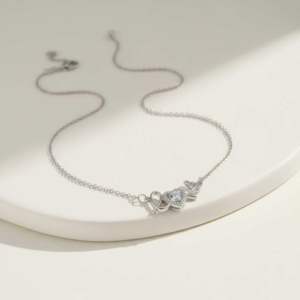 Love Script Necklace - Side Angle